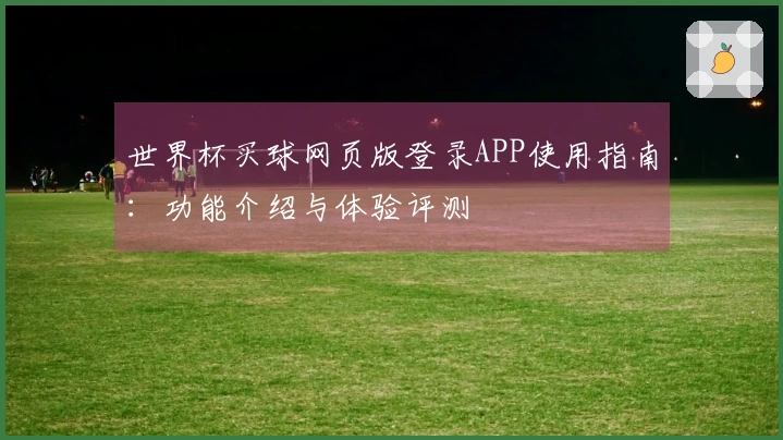 世界杯买球网页版登录APP使用指南：功能介绍与体验评测